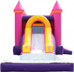 Princess Castle Bounce House Waterslide Combo with Deep Pool