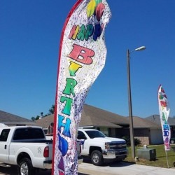 12ft. Happy Birthday Feather Flags (Set)/ Only Available wit