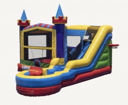 Funtastic Bounce House, Obstacle, Double Hoop, Slide Combo