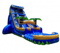 24ft Wide Lane Summer Tsunami Waterslide with Deep Pool