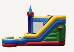 Funtastic Bounce House Waterslide, Obstacle, Double Hoop Com