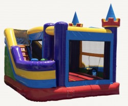 Funtastic Bounce House Waterslide, Obstacle, Double Hoop Com