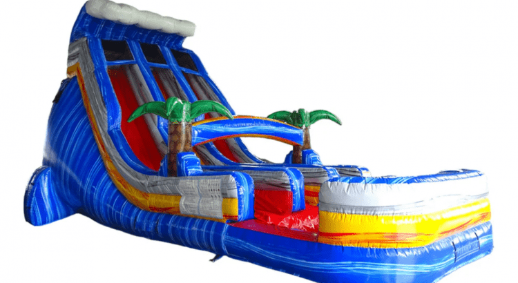 20ft Rip Curl Dual Lane Center Climb Waterslide with Deep Po