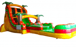 19ft Tropical Inferno Dual Lane Racer Waterslide with Deep P