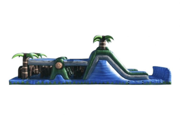 48ft Blue Crush Double Lane Obstacle Course (Dry)