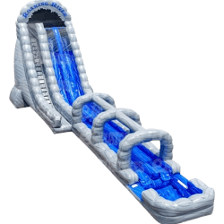 28ft Roaring River Dual Lane Racer w Slip N Slide & Deep Poo