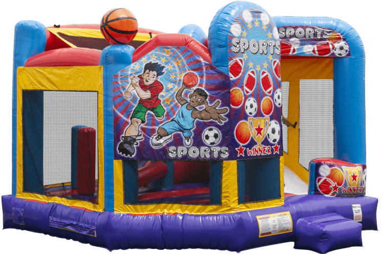 Ultimate 5 N 1 Sports Bounce House Interactive Slide Combo