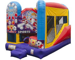 Ultimate 5 N 1 Sports Bounce House Interactive Slide Combo