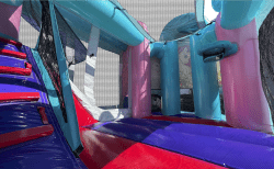 Dazzling Unicorn Bounce House Wet Slide Combo (Wet)