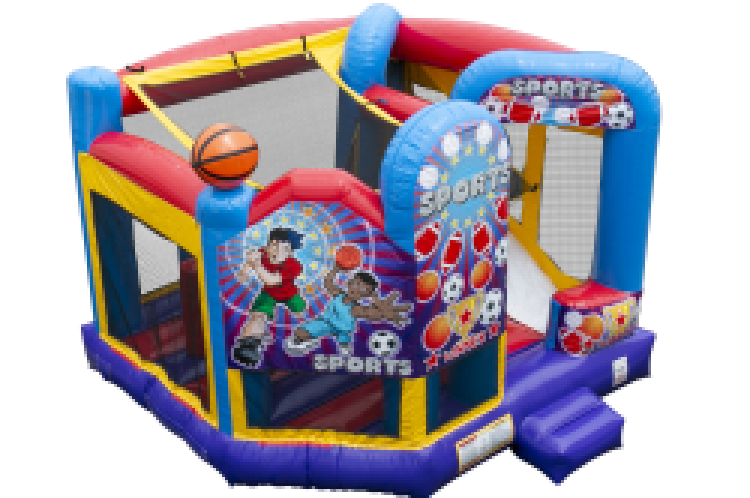 Ultimate 5 N 1 Sports Interactive Bounce, Wet Slide Combo XL