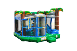 Blue Crush Ultimate 5 N 1 Bounce House, Wet Slide Interactive