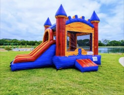 Marble Dual Lane Bounce House Slide Combo (Dry)
